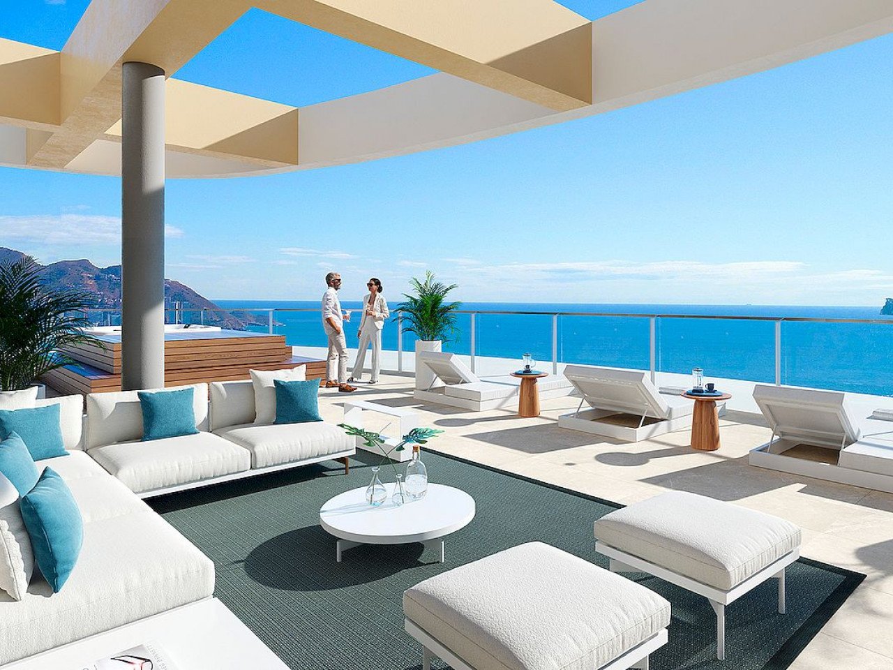 Moderner Skyscraper - Luxus-Apartments nur 50 m vom Poniente Strand