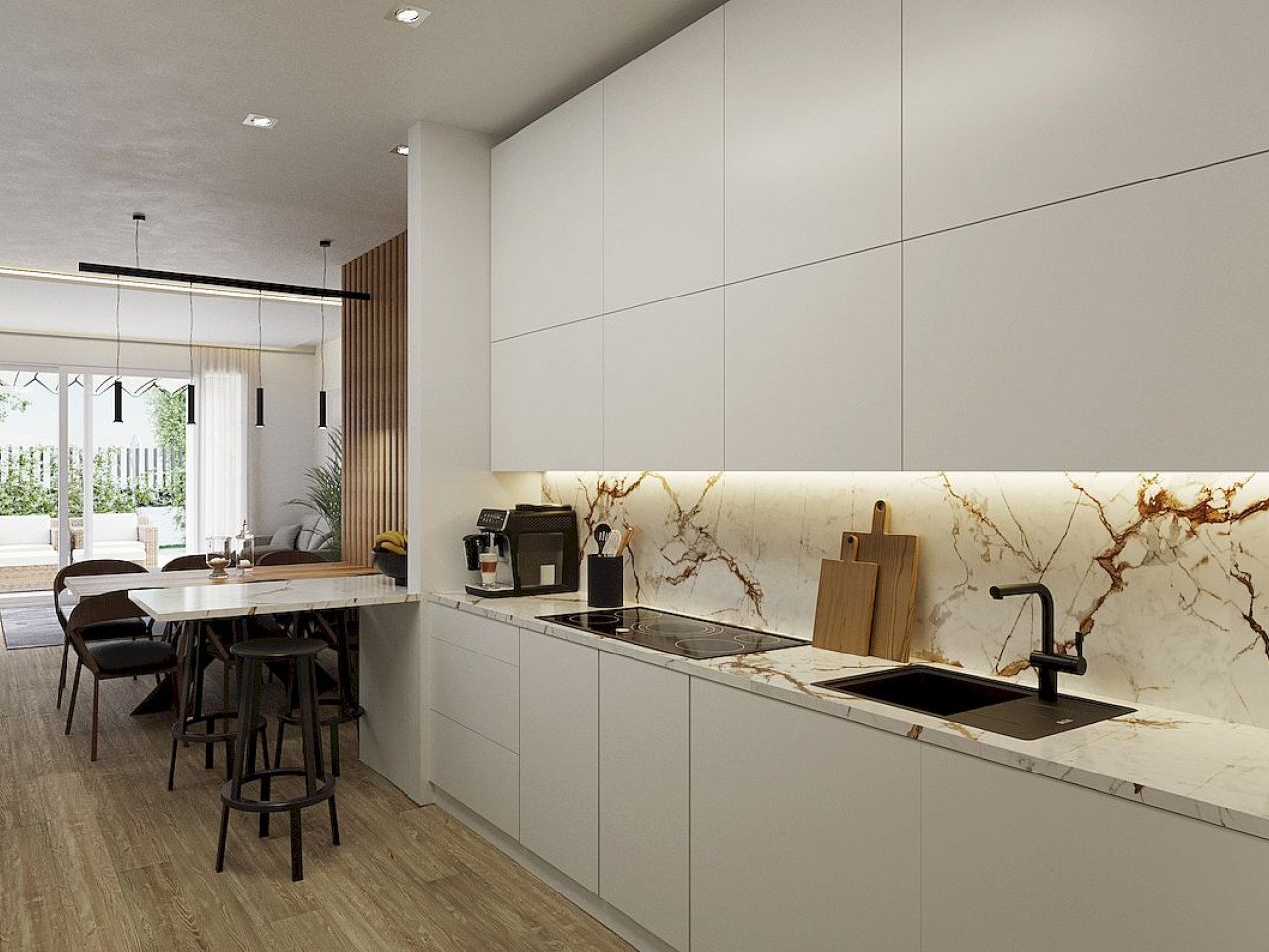 Moderne Neubau-Villa auf 2 Ebenen in ruhiger Gegend