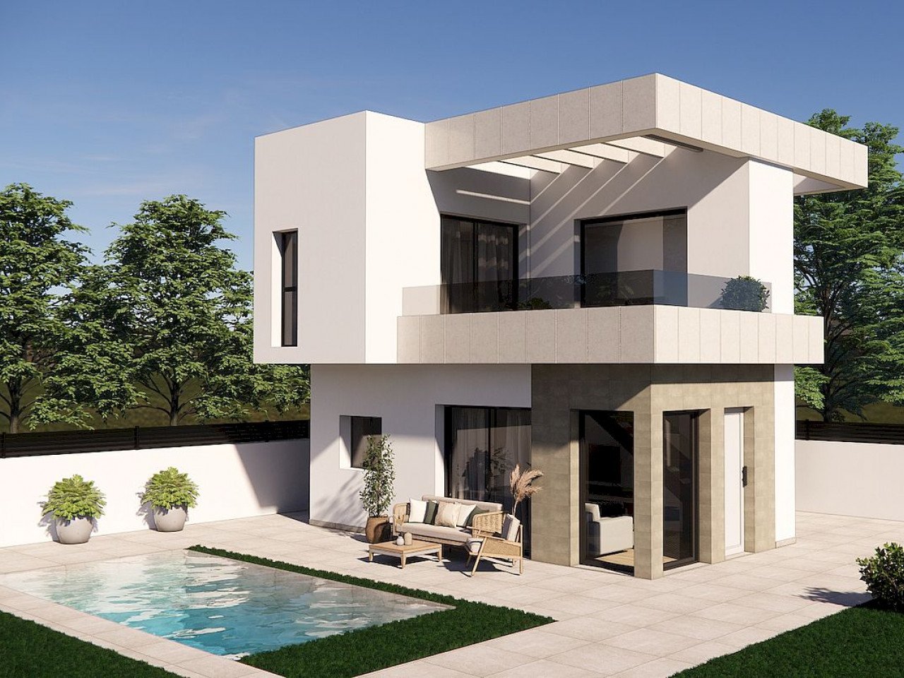 Elegante, freistehende Neubau-Villa in La Herrada