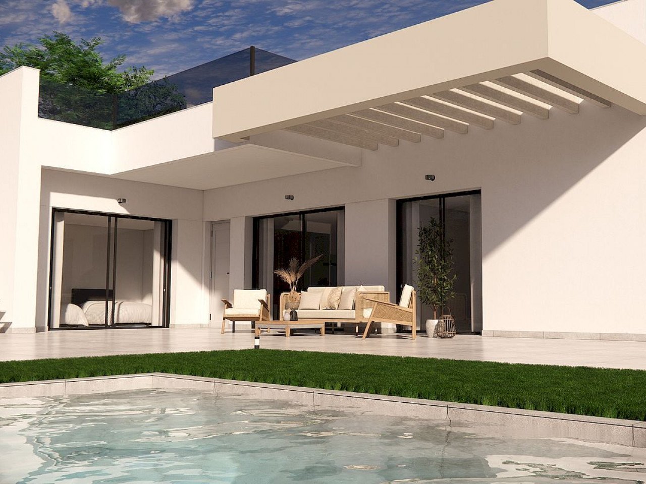 Elegante, freistehende Neubau-Villa in La Herrada