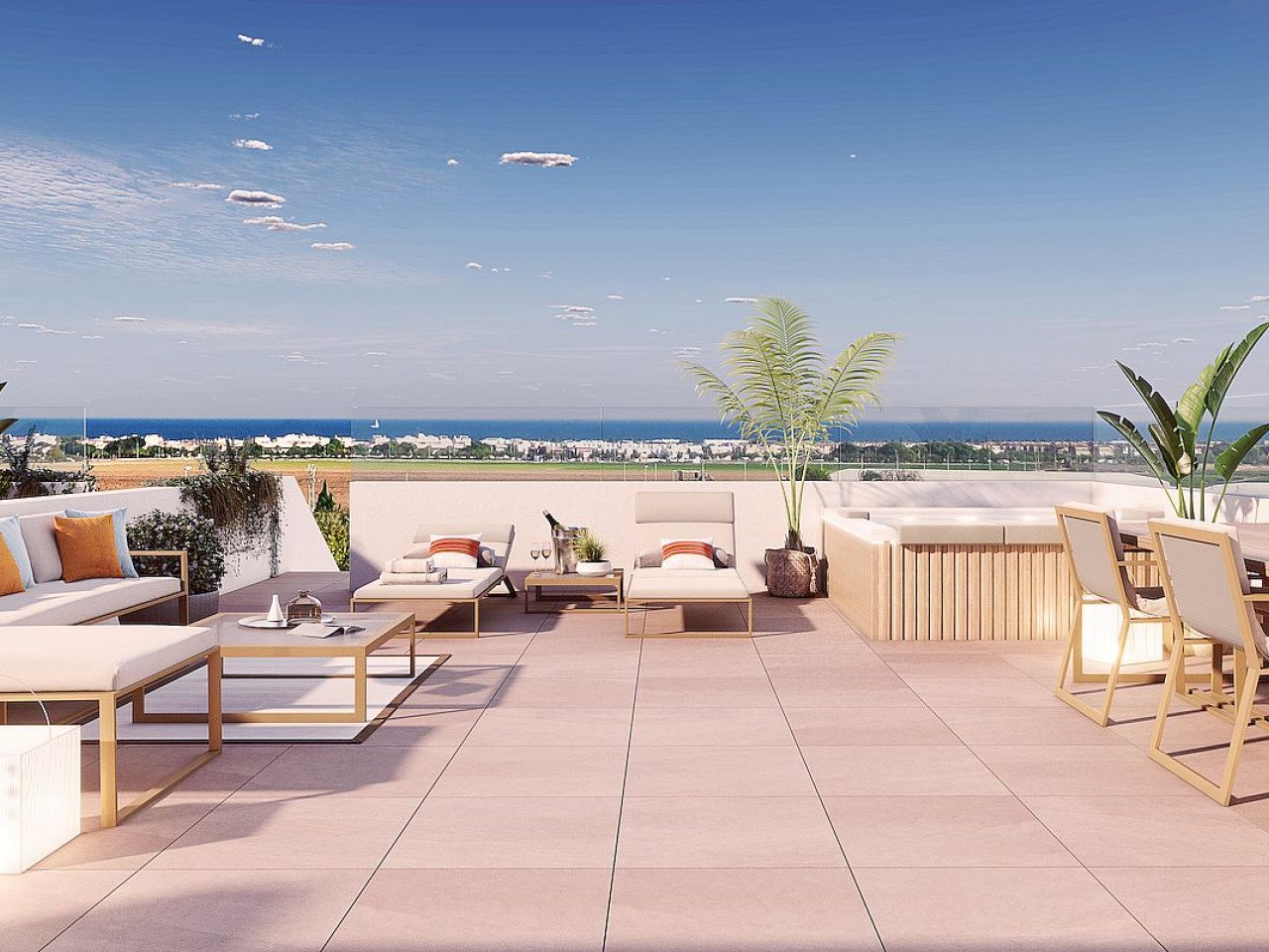 Neubau-Penthouse mit Dachterrasse in neuer Urbanisation