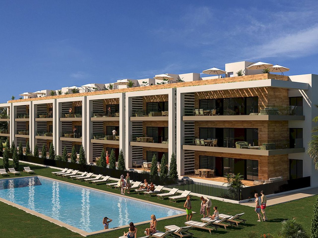 Moderne Neubau-Wohnanlage - Golf und Meer ganz nah