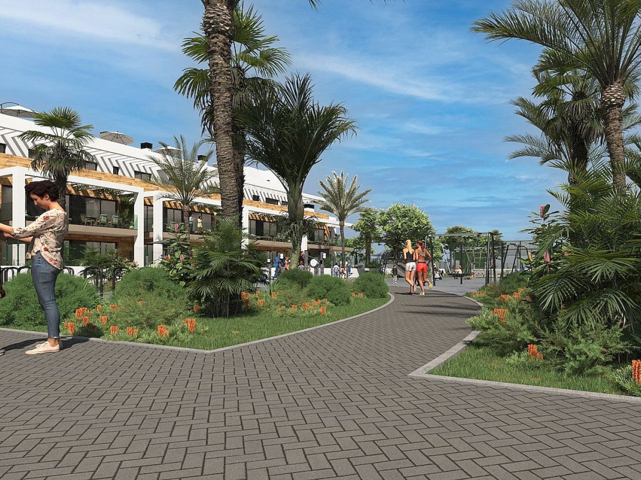 Moderne Neubau-Wohnanlage - Golf und Meer ganz nah