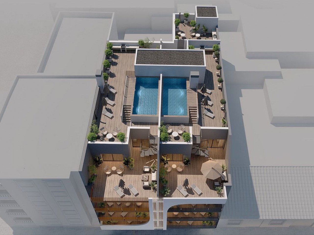 Neubau-Apartment an Promenade nur 150 m vom Mittelmeer