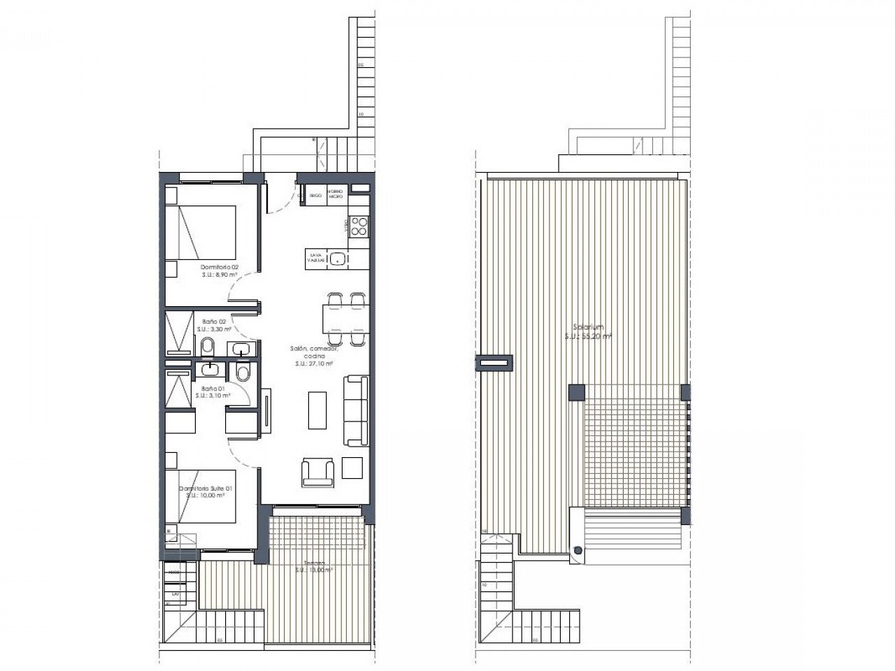 Neubau-Apartments in der Nähe von Stränden, Golfplätzen, Annehmlichkeiten