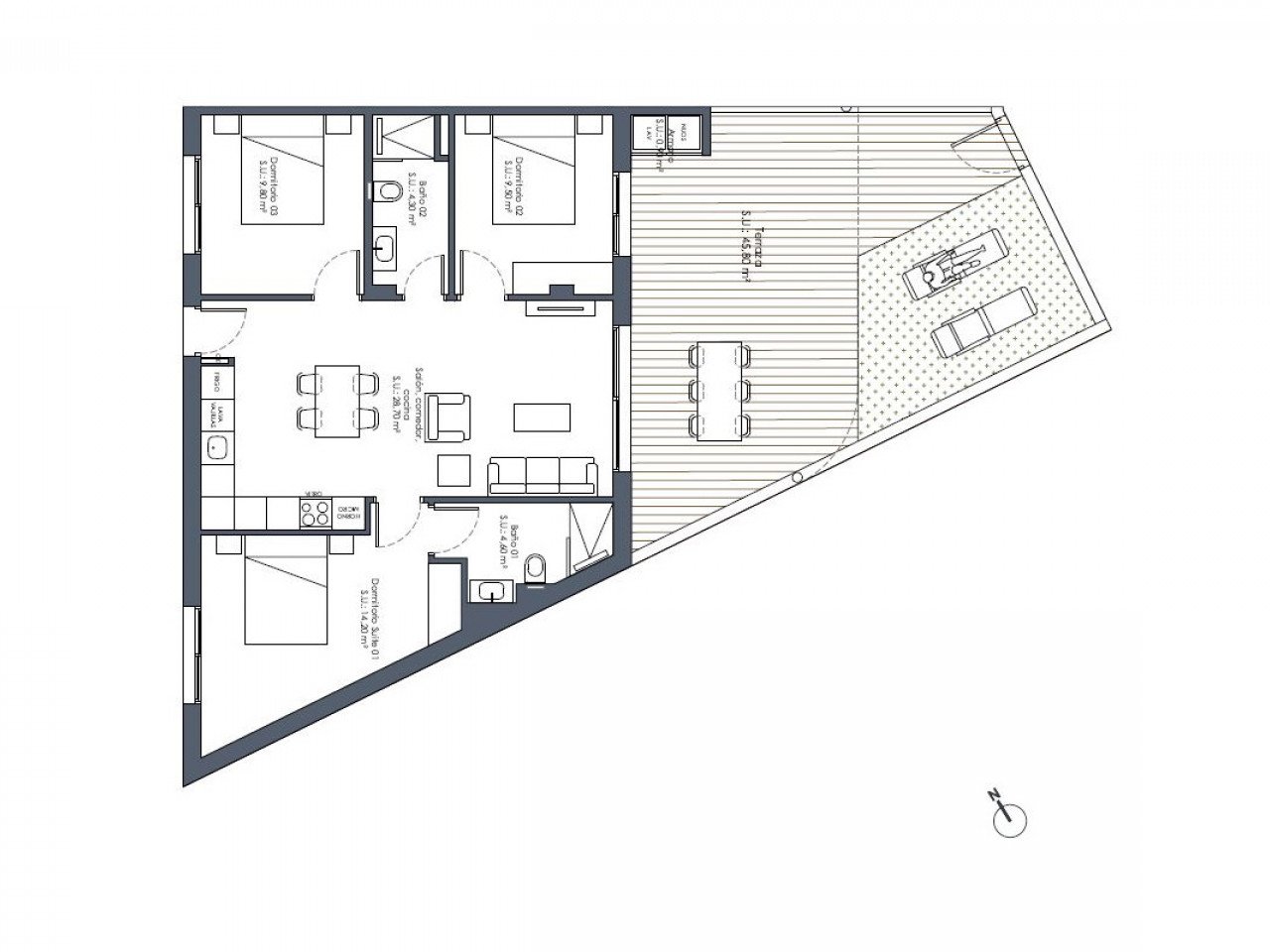 Neubau-Apartments in der Nähe von Stränden, Golfplätzen, Annehmlichkeiten