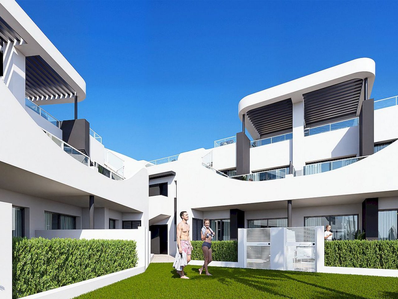 Neubau-Apartments in der Nähe von Stränden, Golfplätzen, Annehmlichkeiten