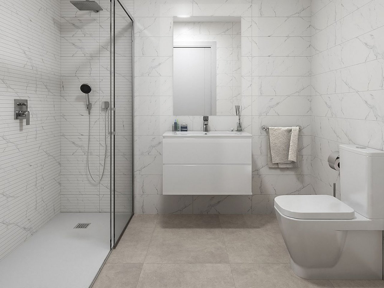 Beeindruckende neue Wohnanlage in der begehrten Gegend mit Meerblick nur 2 km vom Strand entfernt.