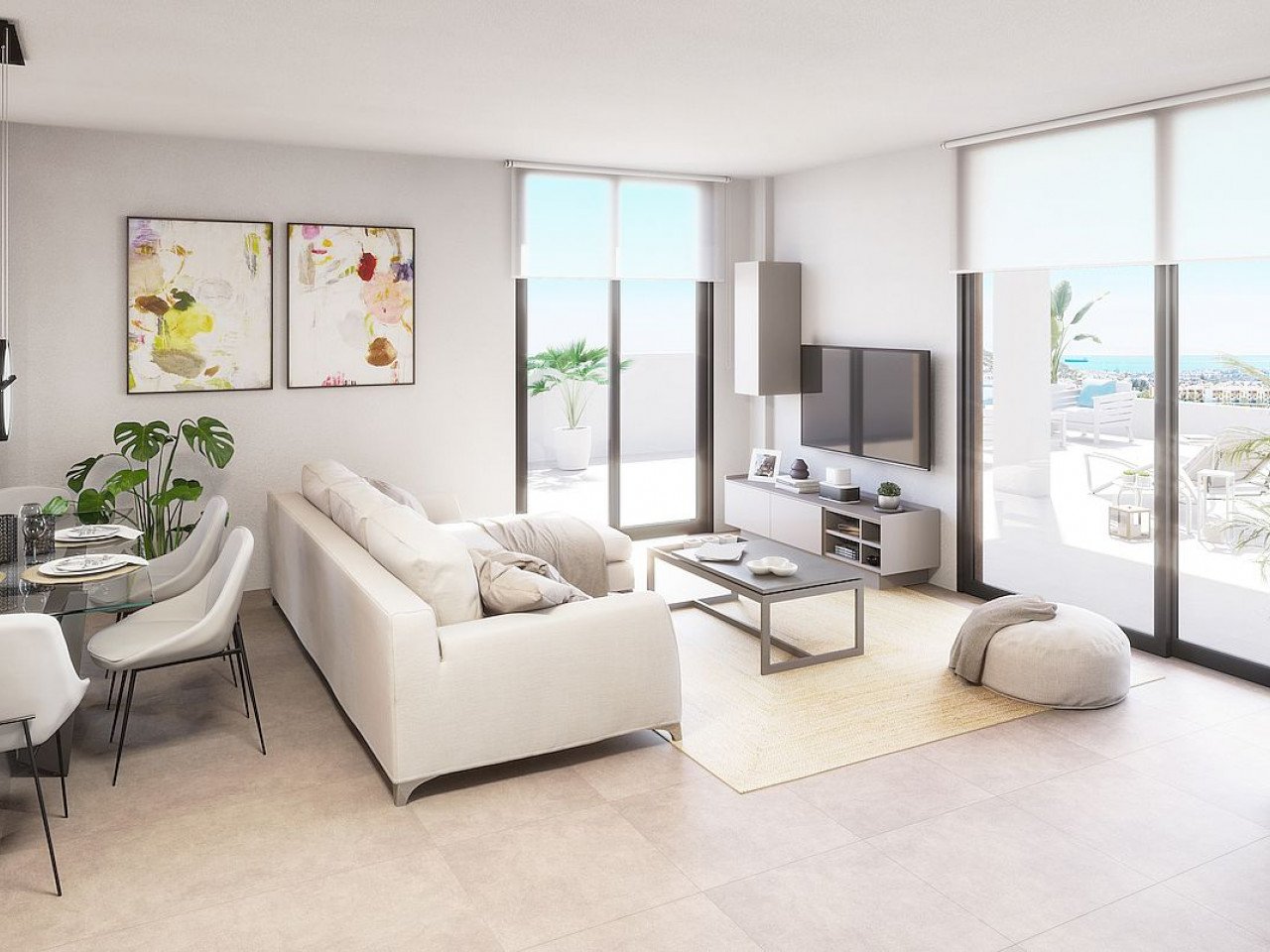 Beeindruckende neue Wohnanlage in der begehrten Gegend mit Meerblick nur 2 km vom Strand entfernt.