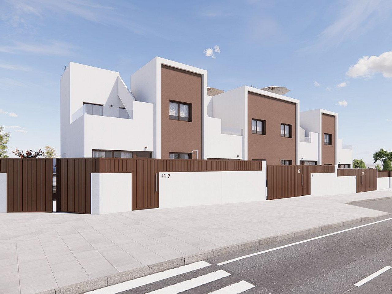 Kleine Neubau-Residenz: Nur 4 Stadthäuser in ruhiger Lage nahe Stadtmitte und Meer