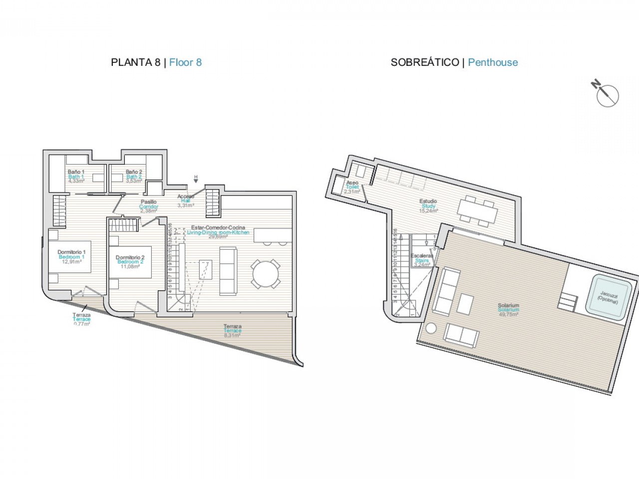Neubau-Apartments in exklusiver Wohnsiedlung mit Meerblick