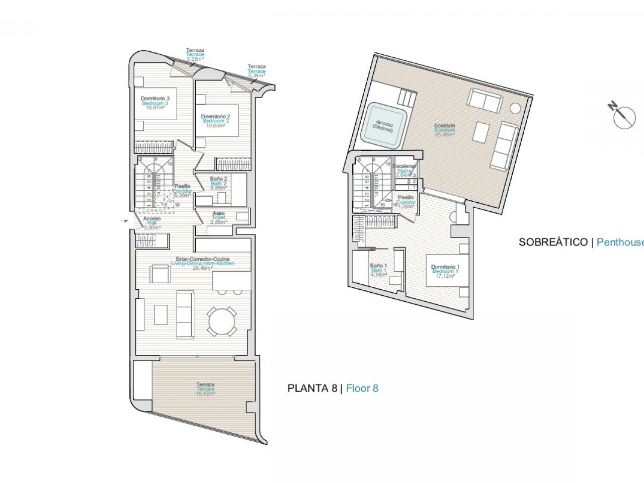 Neubau-Apartments in exklusiver Wohnsiedlung mit Meerblick