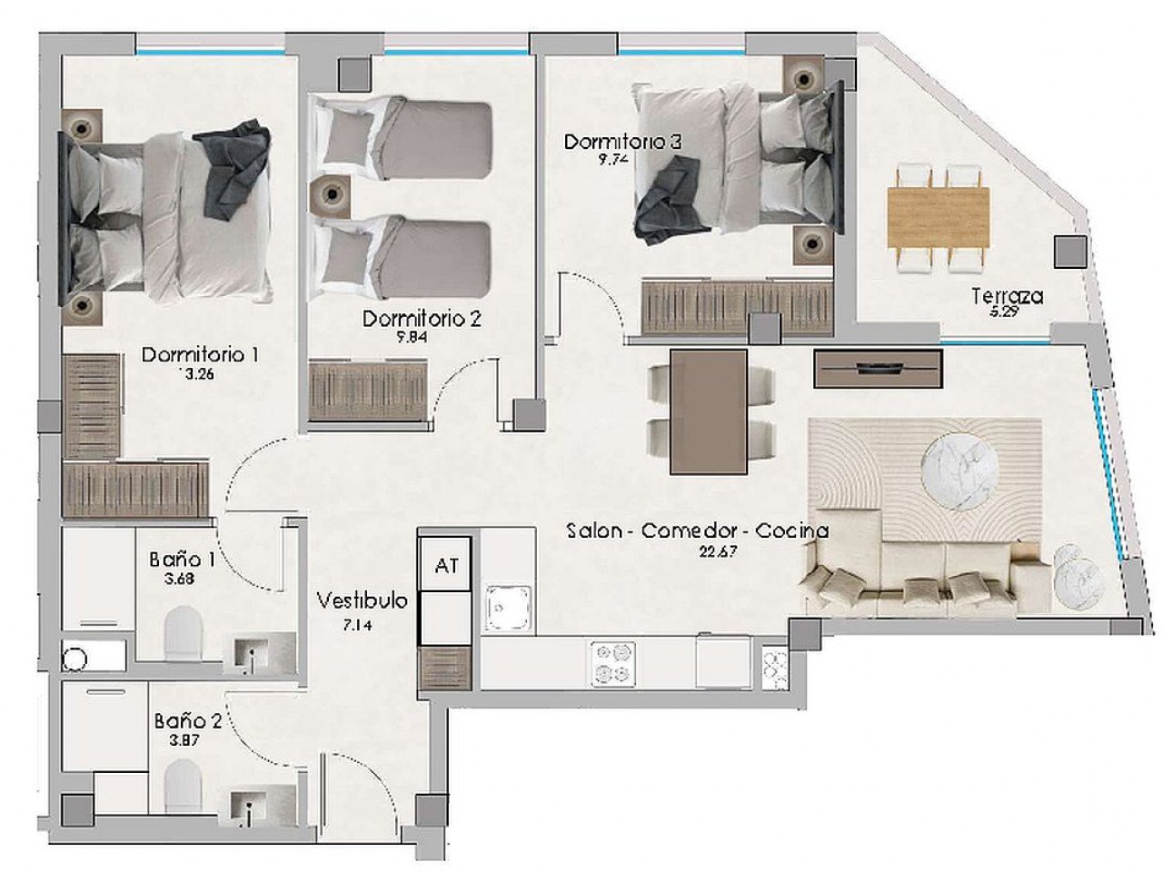 Neubau-Penthouse in einem der schönsten Küstenorte der Costa Blanca