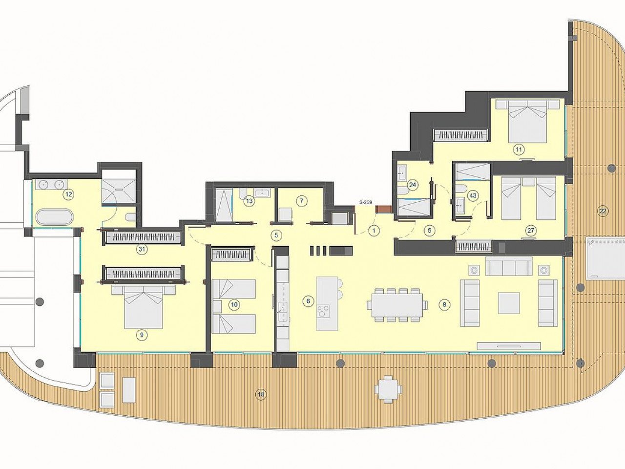 Ultimatives Wohnen am Poniente Strand - höchstes Wohngebäude Europas