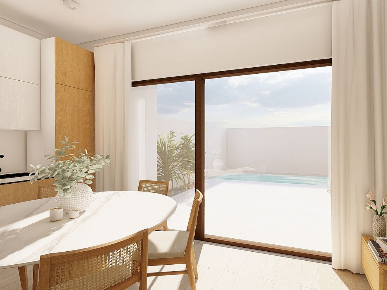 Modernes Neubau-Reihenhaus - eigener Pool und Dachterrasse