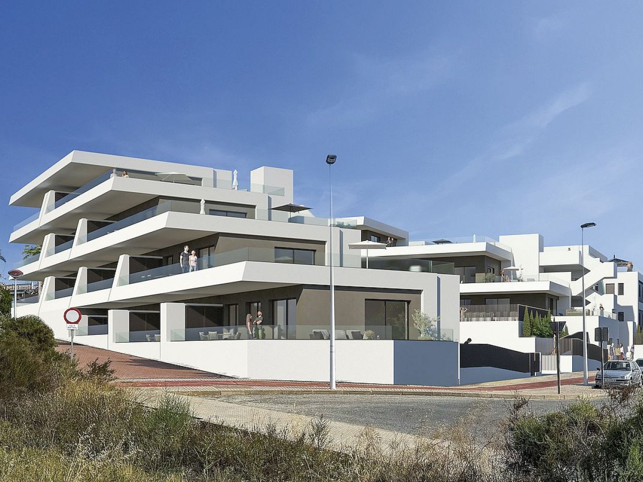 Moderner Wohnkomplex Neubau-Penthouse möbliert - 800 m zum El Pinet Strand