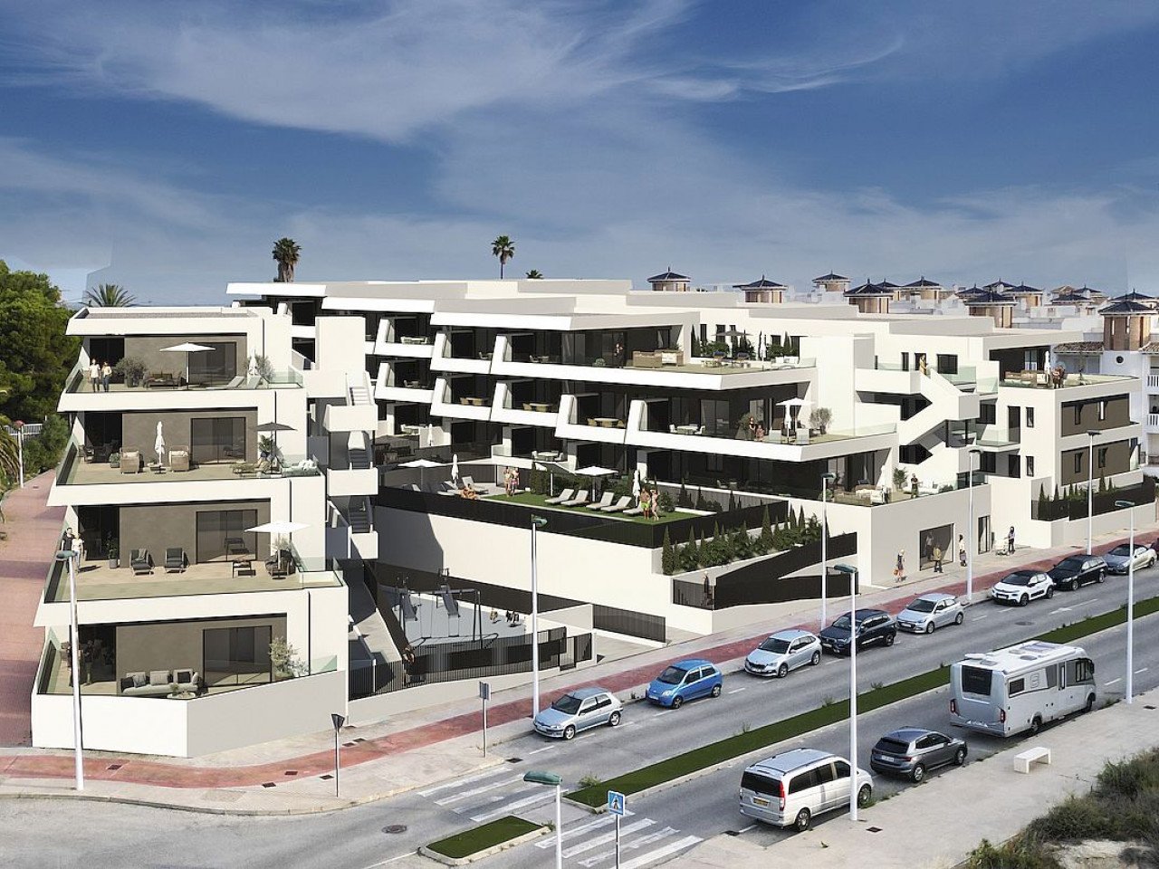Moderner Wohnkomplex Neubau-Penthouse möbliert - 800 m zum El Pinet Strand