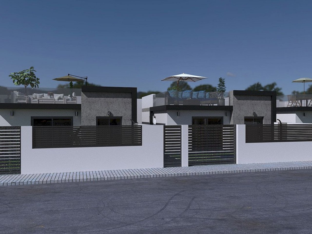 Neuer exklusiver Komplex mit 5 freistehenden Villen mit privatem Pool