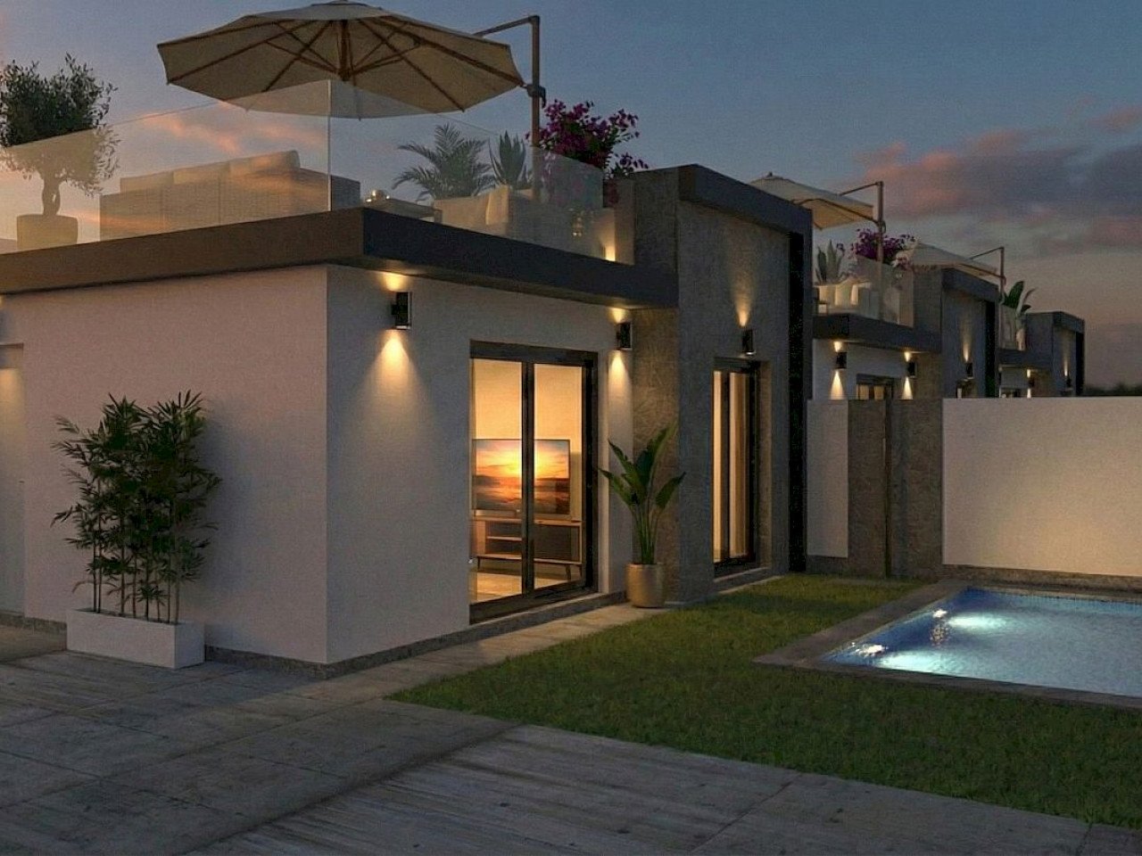 Neuer exklusiver Komplex mit 5 freistehenden Villen mit privatem Pool