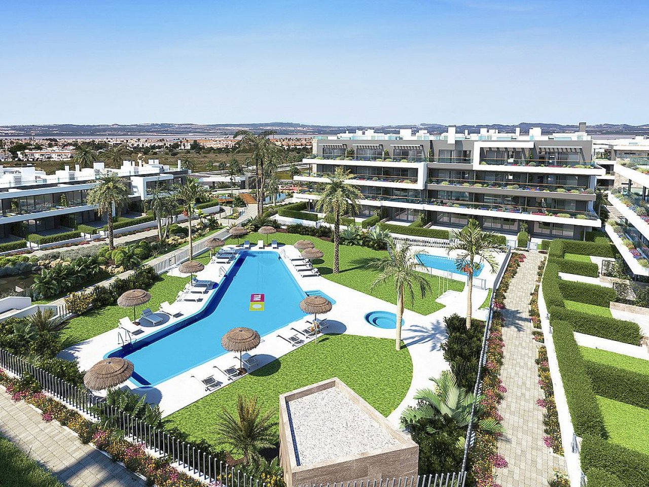 Neue großzügige Wohnanlage nahe Lagunen und Meer - Torrevieja