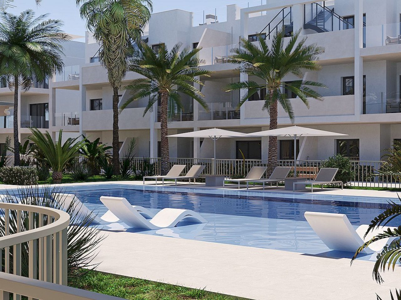 Exklusive Neubau-Apartment-Residenz in San Cayetano, nur 9 km vom Meer nahe Golfplätzen