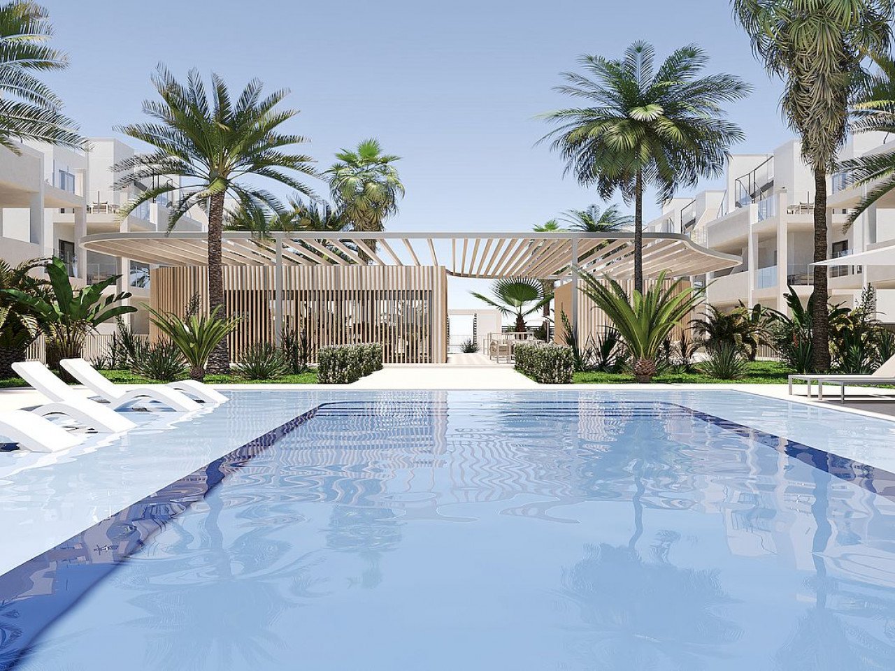 Exklusive Neubau-Apartment-Residenz in San Cayetano, nur 9 km vom Meer nahe Golfplätzen