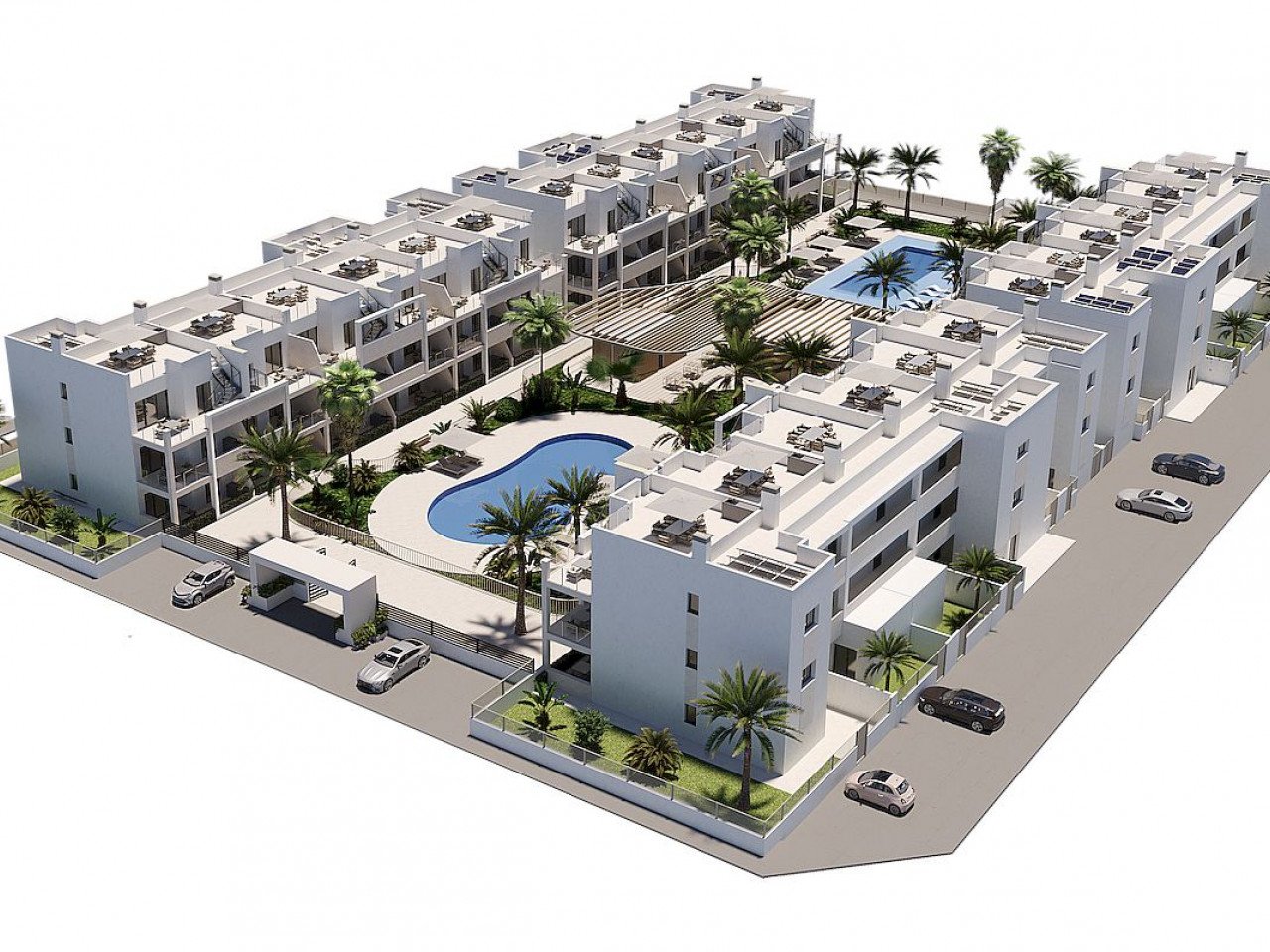 Exklusive Neubau-Apartment-Residenz in San Cayetano, nur 9 km vom Meer nahe Golfplätzen