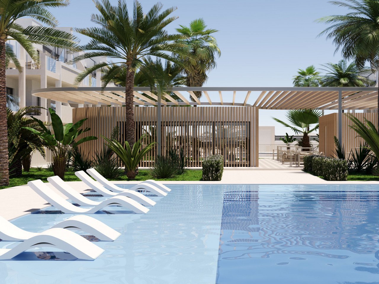 Exklusive Neubau-Apartment-Residenz in San Cayetano, nur 9 km vom Meer nahe Golfplätzen