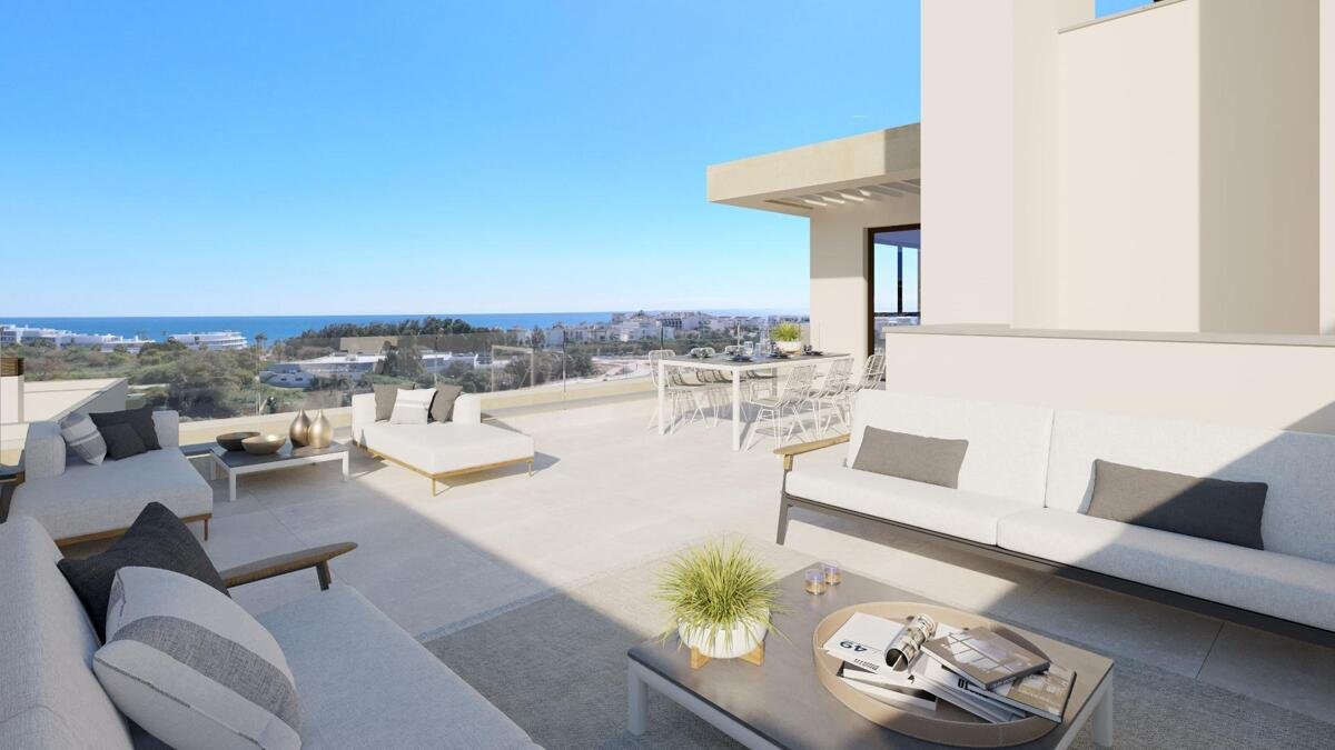 Estepona: Neuer Bau, Penthouse mit 3 Schlafzimmern und 2 Badezimmern in Estepona Estepona: Neuer Bau, Penthouse mit 3 Schlafzimmern und 2 Badezimmern in Estepona