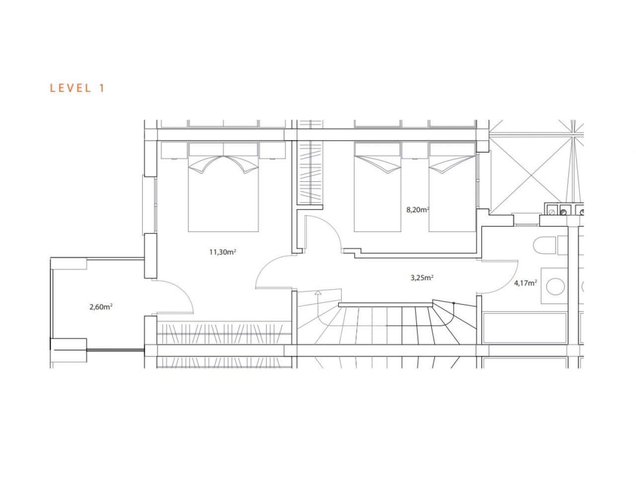 Neues Konzept von modernen Neubau-Stadthäusern mit hochwertigen Materialien