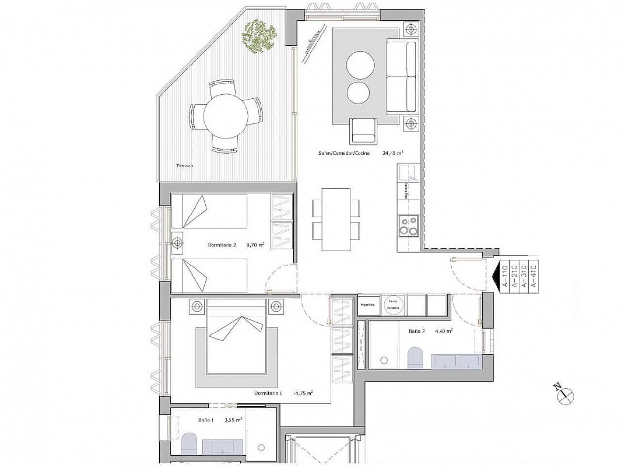 Neubau-Anlage Touristen-Apartments nur 800m vom Strand im charmanten Ort Lo Pagan