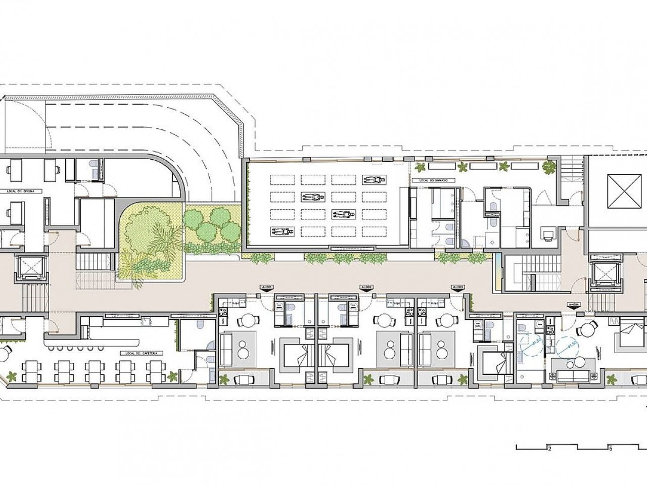 Neubau-Anlage Touristen-Apartments nur 800m vom Strand im charmanten Ort Lo Pagan