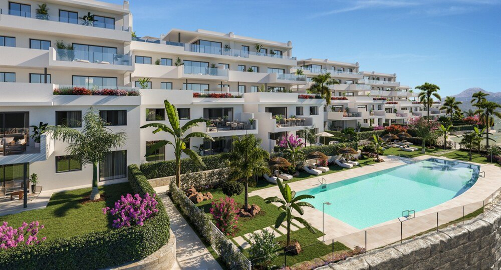 Estepona: 2-3-Bett Golf Apartments und Penthouses in der Nähe von Estepona mit Meerblick 