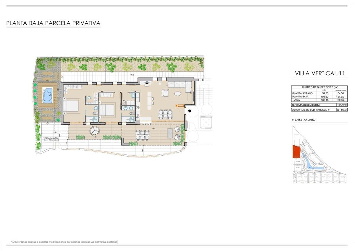 Neubau, 2 Schlafzimmer, 2 Badezimmer Bungalow in San Juan de los Terreros