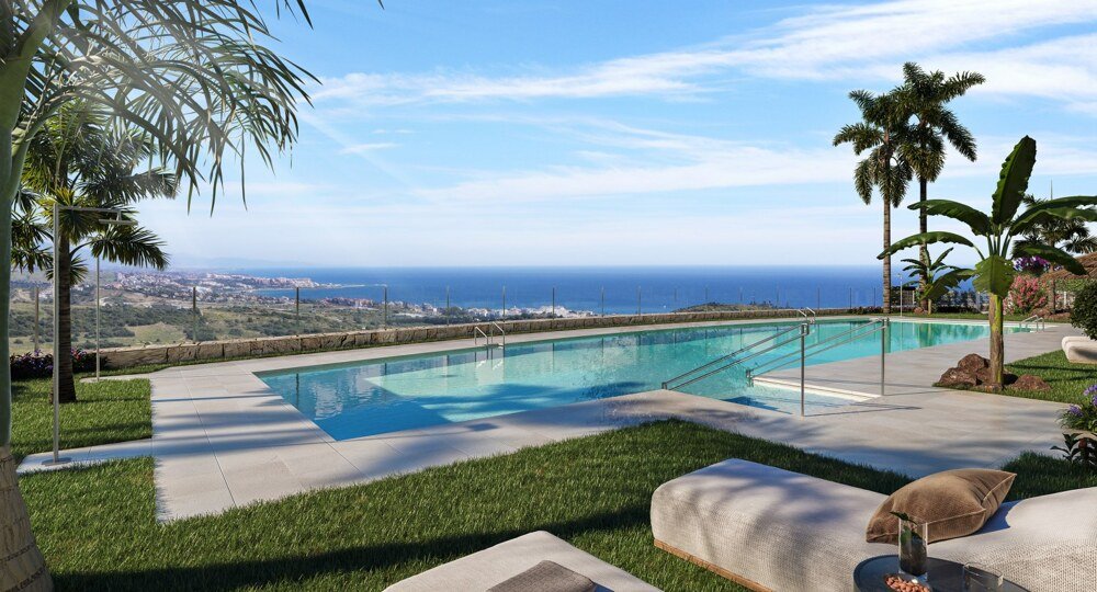 2-3-Bett Golf Apartments und Penthäuser in der Nähe von Estepona mit Meerblick