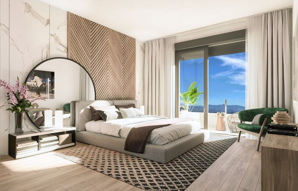 2-3-Bett Golf Apartments und Penthäuser in der Nähe von Estepona mit Meerblick