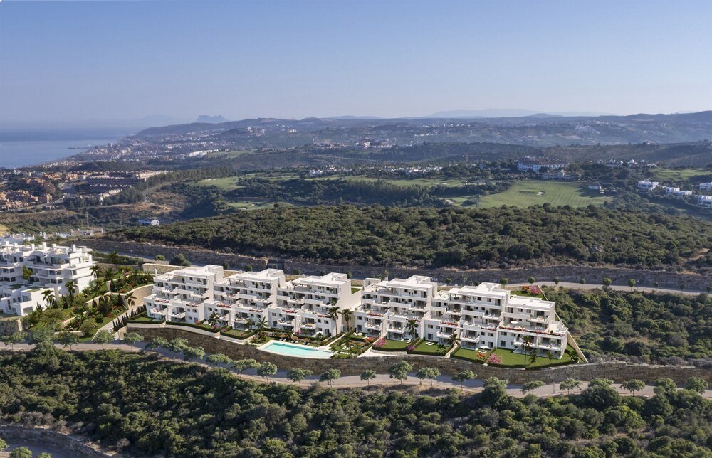 2-3-Bett Golf Apartments und Penthäuser in der Nähe von Estepona mit Meerblick