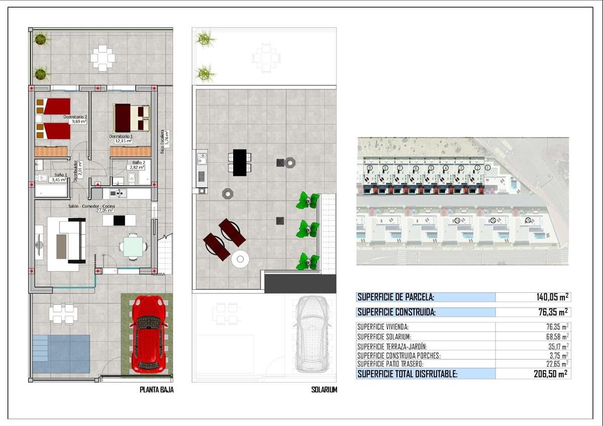 Neubau, 2 Schlafzimmer, 2 Badezimmer Villa in San Juan De Los Terreros