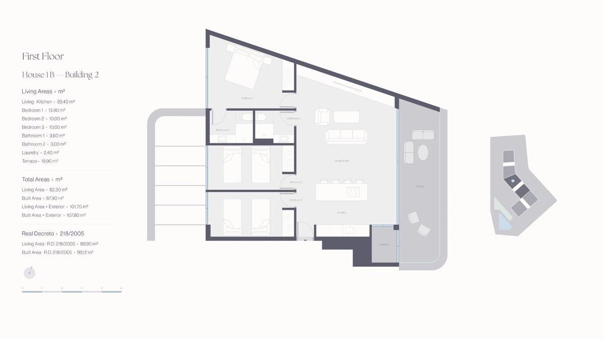 Neubau, 3-Zimmer, 2-Bad-Wohnung in Estepona