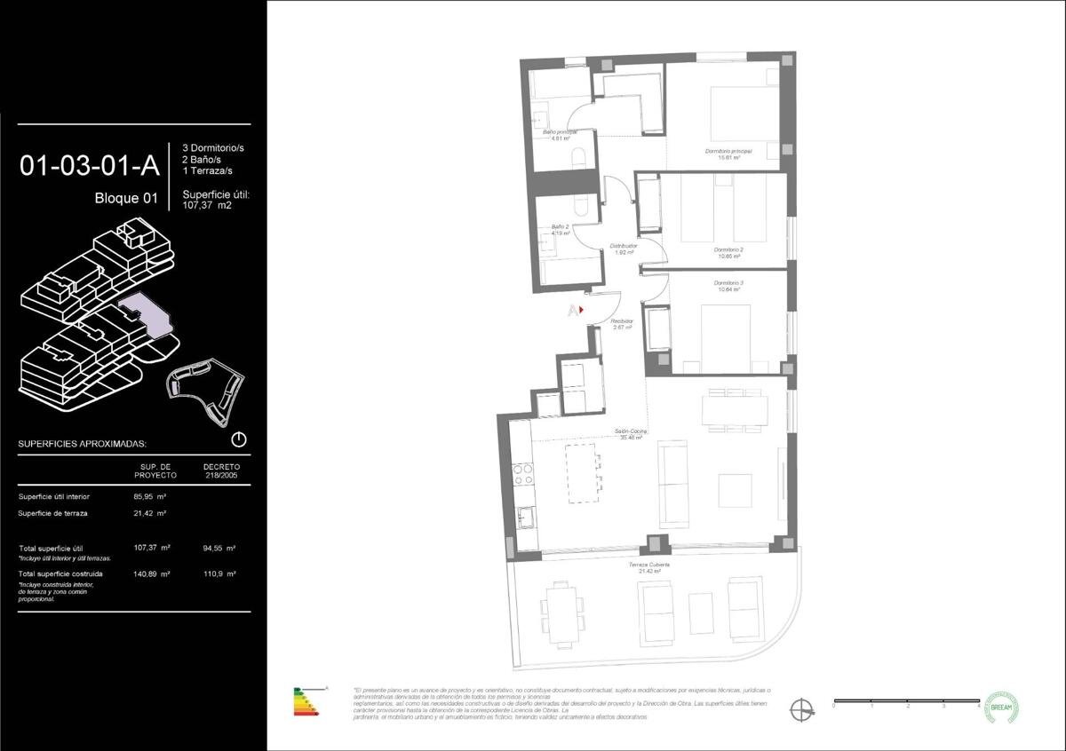 Neubau, 3-Zimmer, 2-Bad-Wohnung in Mijas