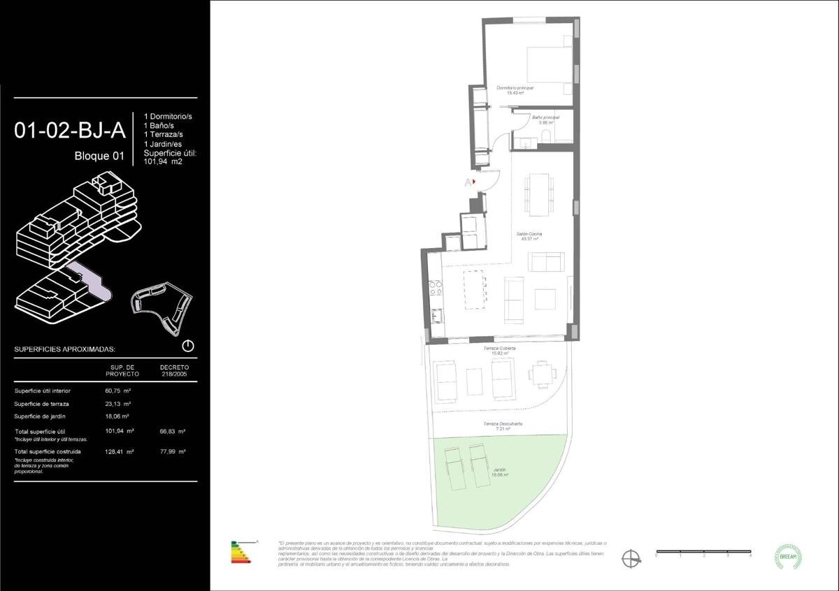 Neubau, 1 Schlafzimmer, 1 Badezimmer Wohnung in Mijas
