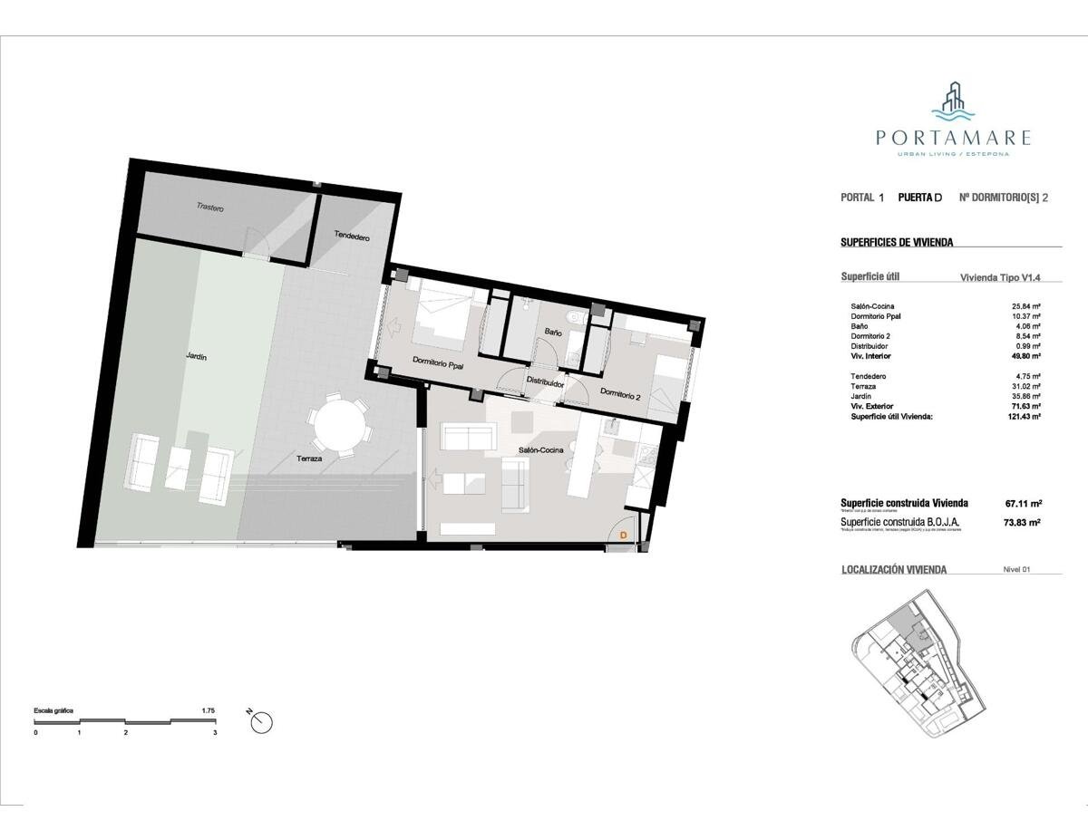 Neubau, 2-Zimmer, 1-Bad-Wohnung in Estepona