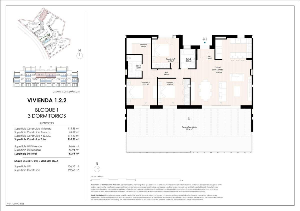 Neubau, 3-Zimmer, 2-Bad-Wohnung in Casares