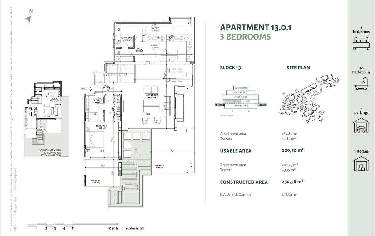 Neubau, 3 Schlafzimmer, 3 Badezimmer Apartment in Benahavís