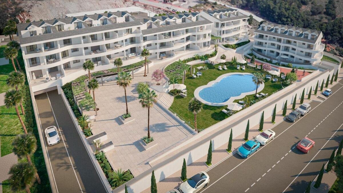 Neubau, 3-Zimmer-Apartment mit Meerblick in Benalmádena