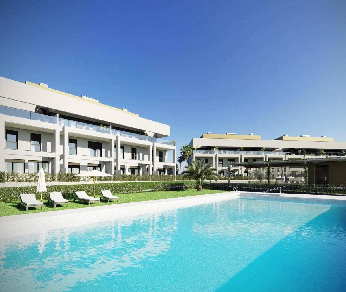 Neubau, 3-Zimmer-Wohnungen mit Meerblick in La Cancelada, Estepona