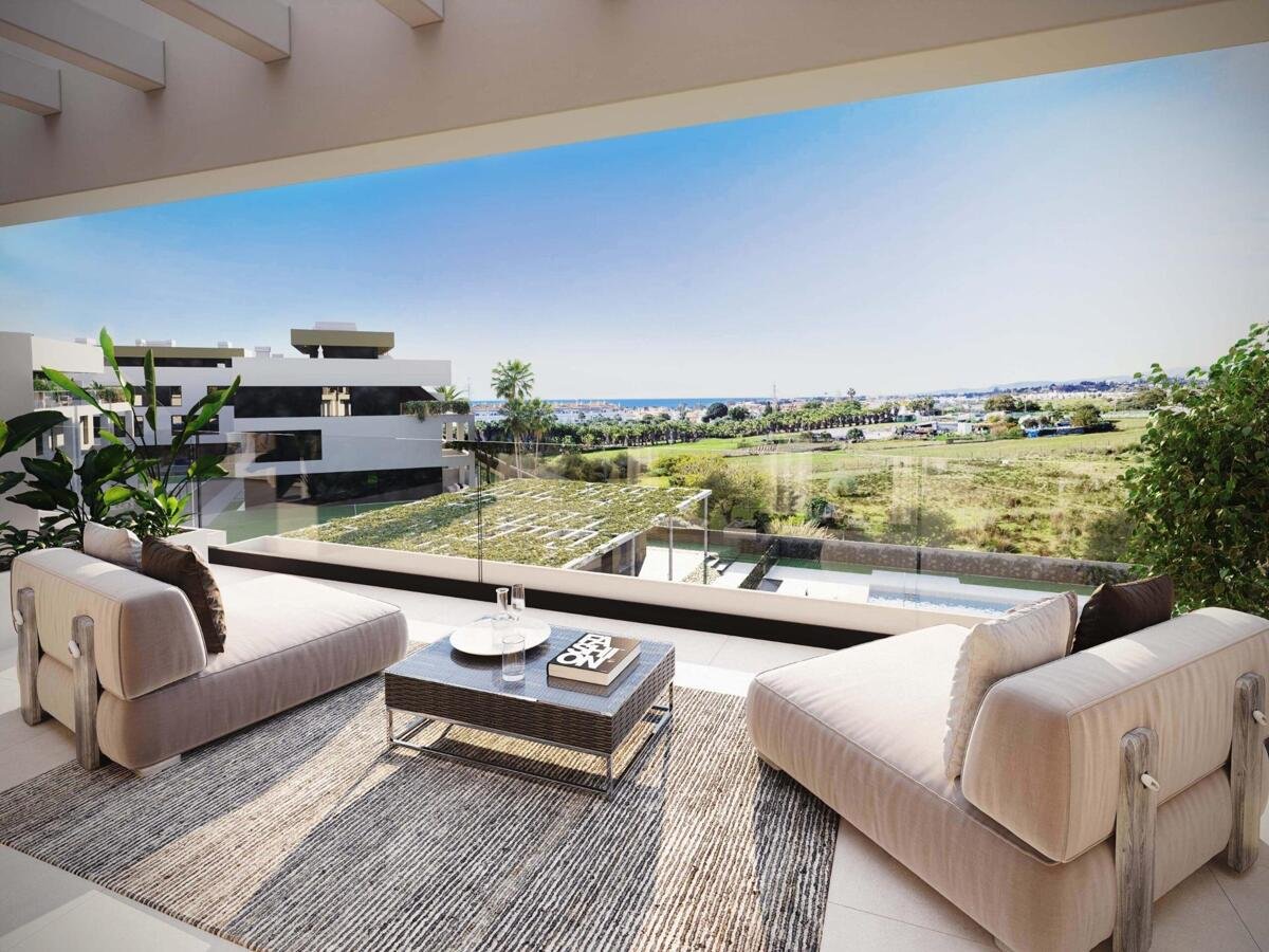 Neubau, 3-Zimmer-Wohnungen mit Meerblick in La Cancelada, Estepona