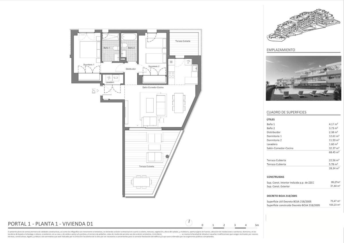 Neubau, 2 Schlafzimmer, 2 Badezimmer Wohnung in Estepona