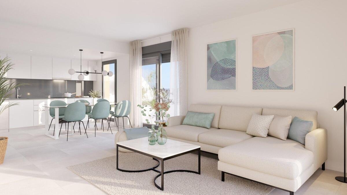 Neubau, Erdgeschosswohnung mit 3 Schlafzimmern und 2 Badezimmern in Mijas