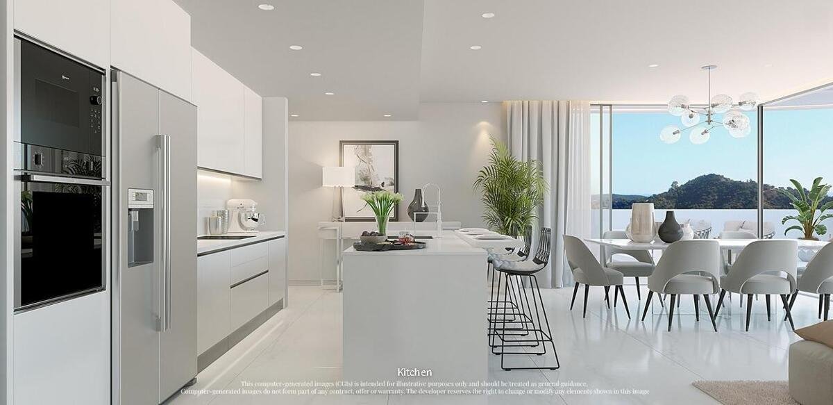 Neubau, 2-Zimmer, 2-Badezimmer-Wohnung in Ojén
